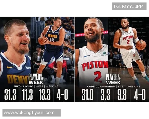 周最佳球员出炉约基奇与康宁汉姆均场均数据惊人助队全胜